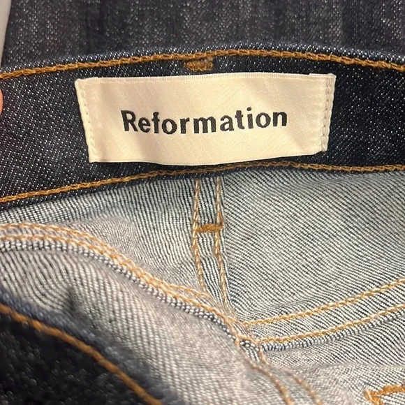 Reformation High & Slim Hayes Blue Skinny Jeans, size 23 - Picture 6 of 10